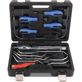 MaxPeedingRods مجموعة أدوات الفرامل طبل 15 قطعة ، مع ضواغط نابض الفرامل ، كماشة نابض الفرامل ، وضبط الفرامل ملاعق ، مزيل نابض الفرامل ومثبت ، مقياس بطانة الفرامل ، خرطوم نزيف الفرامل