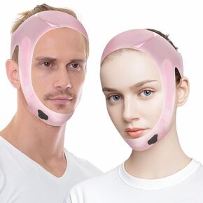 Anti-snoring Chin Strap for Sleeping, Silicone Jawline Shaper V Line Face Lift Mask for Women, 23"-27" Adjustable Double Chin Reducer Tape, Suitable for Snore Relief & Facial Contouring
