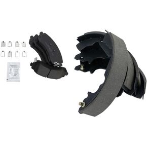 TRQ Brake Pads Ceramic Front & Rear Compatible with 2001-2005 Pontiac Aztek
