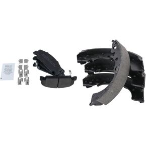 TRQ Brake Pads Semi-Metallic Compatible with 1988-1995 Honda Civic 1993-1997 Civic del Sol 1988-1991 CRX