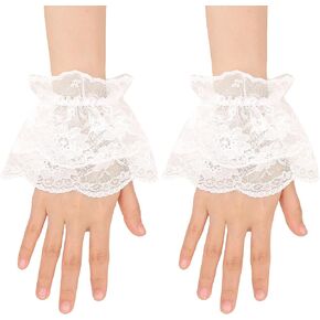 Semato White Lace Gloves Tea Party Lolita Accessories White Hand Sleeve for Women