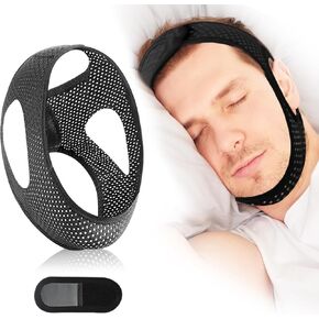 Breathable Adjustable Chin Strap for Sleep Support - Comfortable Jaw Stabilizer for Men & Women, Gentle Mouth Closure Aid