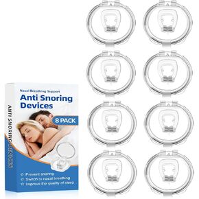 Anti Snoring Devices(8 Pack),Silicone Magnetic Stop Snoring Solution,Snoring Devices for Men and Women,5 Inch