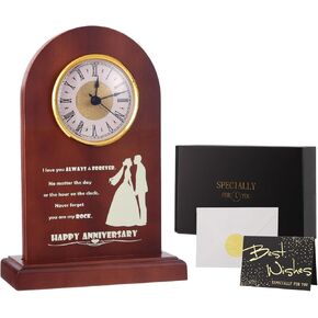 Wedding Anniversary Clock Gifts for Parents Couple Wife Husband，Anniversary Wedding Gift for Her Him，Anniversary Decorations(General)