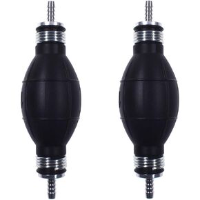 2Pcs Bulb Type Rubber Fuel Transfer Vacuum Fuel Line One Way Fuel Valve Fuel Pump Line Hose Hand Primer Gasoline Petrol Diesel Pump For Marine Boat 6mm 9001080A (1/4)