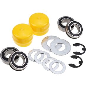 DVPARTS 4X Front Wheel Bearings & Axle Rebuild Kit AM127303 for John Deere AM127304, AM118315, AM35443, M40514, M123254, R27434, M143338