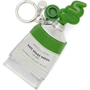 Kate Spade New York Squeeze Shiny Metallic Paint Tube Key Fob ، KS Green