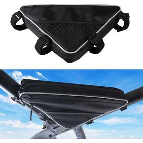 UTV Roll Bar Triangle Storage Bags Waterproof Compatible with Polaris RZR Ranger UTVs, Road and Mountain Bikes Accessories, UTV Tool Bag, 1.75"-2" Roof Roll Cage Organizer, 1 Pack