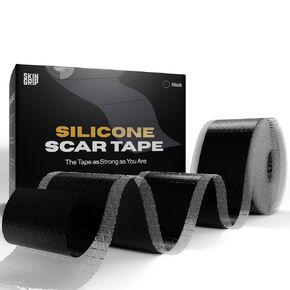 Skin Grip Medical Grade Silicone Scar Tape 1.6"x120" Roll - Increased Strength & Reduced Irritation - Silicone Scar Sheets For Face, Surgical Scars, C-Section, Keloid Treatment, Tummy Tuck, Burn, Acne