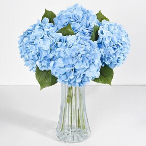 4 Pcs White Hydrangea Artificial Flowers, Latex Real Touch Hydrangea Flowers, 19.6'' Full Faux Hydrangea Flowers Fake Flowers for Home Decor Party Wedding Centerpiece Bouquet Floral Arrangements