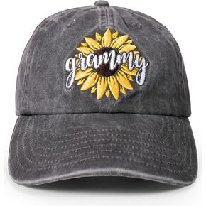 InnoBeta Grammy Gifts, Gifts for Grammy, Sunflower Hat Adjustable Embroidered Baseball Cap on Mother's Day, Christmas, Birthday