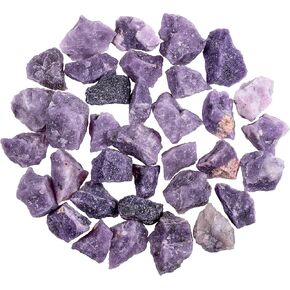 SUNYIK Natural Raw Rough Crystal Stones for Tumbling, Cabbing and Jewelry Making, Strawberry Quartz 1 Pound (About 460 Grams)