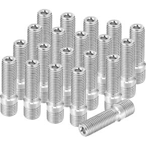 ACROPIX M14x1.5 to M12x1.5 50mm Wheel Stud Fit for Audi - Pack of 20 Silver Tone