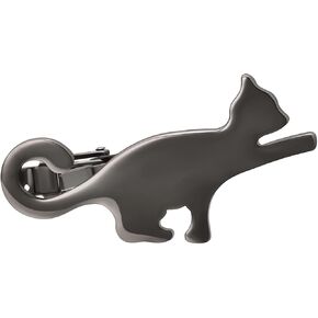 Cat Tie Clip for Men Unique Gun Black 2 Inch Tie Bar Personalized Wedding Party Suit Jewelry Gift