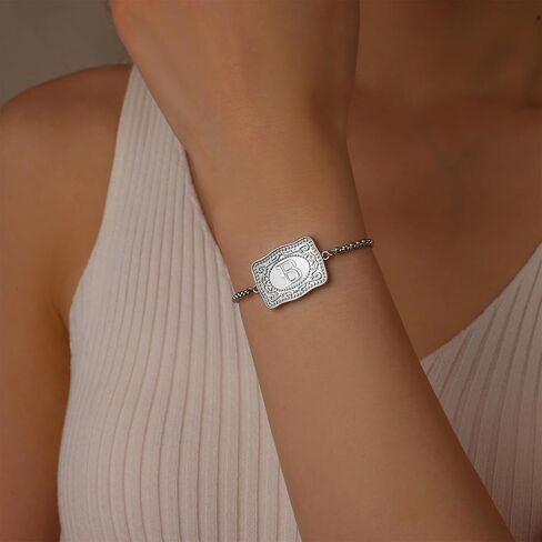 2 PCS Silver Silver Sille Starelet مجموعة للنساء ، و 18 ألف الذهب مطلي الحزام بوكلي سوار الأولي A-Z مجموعة هدايا مجوهرات على الطراز الغربي الفريدة للنساء in Kuwait