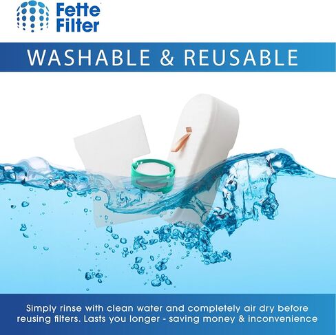 فلتر Fette - طقم فلتر مكون من 6 قطع متوافق مع Shark Vertex & UltraLight Vacuum HZ2000، HZ2002، HZ251، HH200، HH202، HZ602 الجزء # XPMFHZ2000 & XFFKHZ2000 in Kuwait