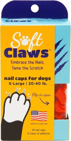 Soft Claws Canine Dog and Cat Nail Caps Take Home Kit, Medium, Sparkle Gold in Kuwait