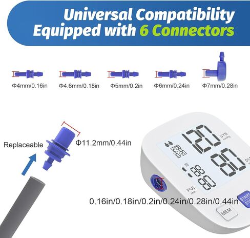 سوار ضغط الدم XL للأذرع الكبيرة، محيط 9-20.5 بوصة، متوافق مع شاشات Omron BP، بديل للأساور الكبيرة للبالغين وXXL للحجم الكبير جدًا - 5 موصلات in Kuwait
