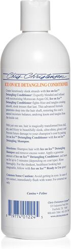 Chris Christensen Ice on Ice Detangling Dog Conditioner, Groom Like a Professional, Dematts, Moisturizes, Creates Long Lasting Silkiness, All Coat Types, Made in USA, 1gal in Saudi Arabia