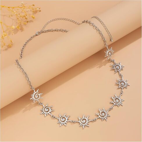 Metal Gold Sun Flower Waist Belt,34Inch Sun Belly Chain Belt,Sexy Sunflower Belly Body Chain Belt,Outfit Dress Long Gold Waist Belt Jewelry for Women in Saudi Arabia