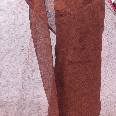 Women's Bengal MayurKonthi Color Changer Tissue Pure Handloom Cotton Saree With Blouse Piece Free Size in Kuwait