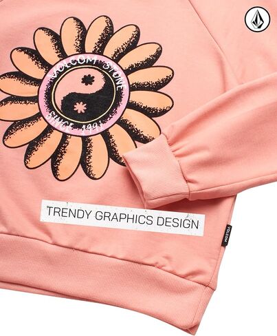 مجموعة Sweatsuit 'Girls Volcom - 2 قطعة فرنسية Terry Pullover Crewneck Sweatshirt و Gogger Sweatpants for Girls (7-12) in Kuwait