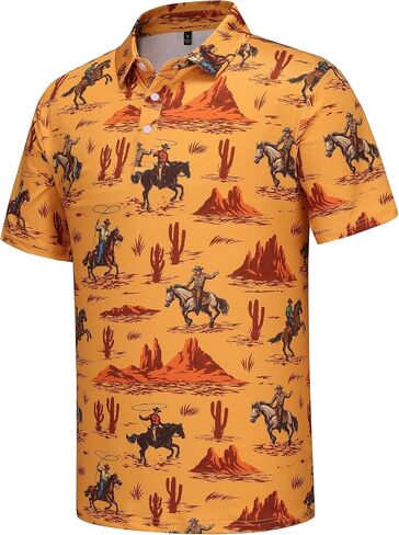 Men's Golf Polo Shirts Funny Golf Shirts for Men Performance Moisture Wicking Quick Dry Athletic Short Sleeve Shirts in Saudi Arabia