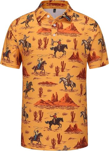 Men's Golf Polo Shirts Funny Golf Shirts for Men Performance Moisture Wicking Quick Dry Athletic Short Sleeve Shirts in Saudi Arabia