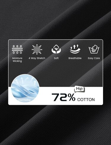قمصان البولو للرجال Cotrasen Men Shirts Short Soft Cotton Pique Thirts 3 Buttons Classic Fit Perform in Kuwait