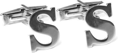 sterling Silver A-Z أزرار أكمام الأزرار الأولية للرجال ، 25 الأبجدية رسائل زفاف الكفة ، الأسماء المخصصة هدية رابط الكفة ، و men monogram. in Kuwait