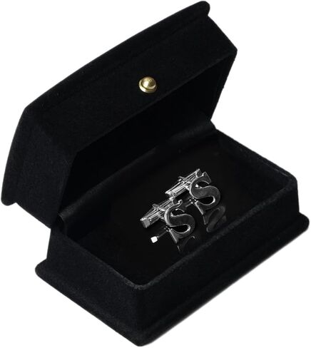 sterling Silver A-Z أزرار أكمام الأزرار الأولية للرجال ، 25 الأبجدية رسائل زفاف الكفة ، الأسماء المخصصة هدية رابط الكفة ، و men monogram. in Kuwait