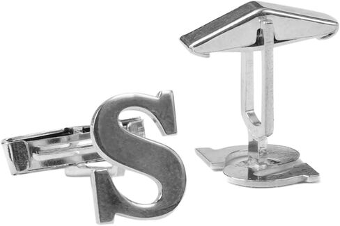 sterling Silver A-Z أزرار أكمام الأزرار الأولية للرجال ، 25 الأبجدية رسائل زفاف الكفة ، الأسماء المخصصة هدية رابط الكفة ، و men monogram. in Kuwait