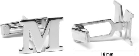 Sterling Silver A-Z Initial Cufflinks for Men, 25 Alphabet Initial Letter Wedding Cuff Links, Custom Name Cuff Link Gift, Men's Monogram Cufflinks for Wedding Business Groomsmen in Saudi Arabia
