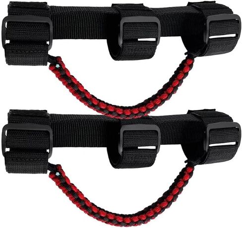 Roll Bar Grab Handles for UTV&ATV,Hand Holds fits 1.5-2"Roll Cages for Polaris/Kawasaki/Honda/Yamaha,Paracord,Black/Red in Saudi Arabia