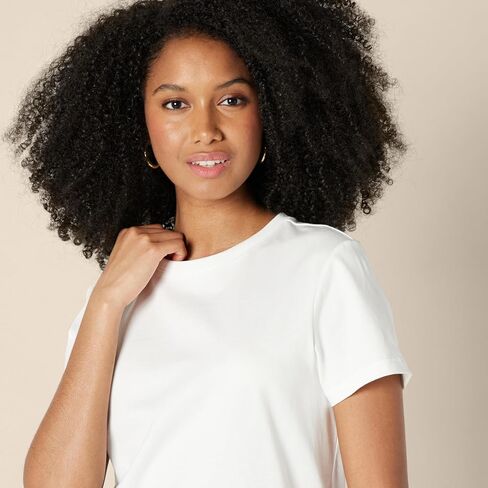 Amazon Essentials FIT المعتادة للسيدات 100 ٪ من القطن Crewneck تي شيرت قصير الأكمام ، متعددة الأدوات in Saudi Arabia