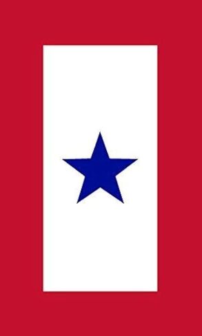 1 Star Blue Star Military Service Flag (أحد أفراد الأسرة الذي يخدم فينيل ، يدعم قوات الخدمة الفعلية Star Troops Argle Secal للسيارة أو الكمبيوتر المحمول (3 × 5 بوصات) in Kuwait