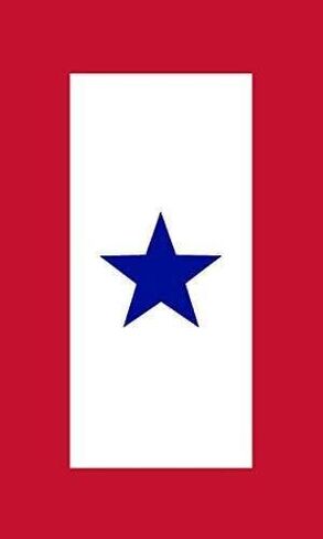 1 Star Blue Star Military Service Flag (أحد أفراد الأسرة الذي يخدم فينيل ، يدعم قوات الخدمة الفعلية Star Troops Argle Secal للسيارة أو الكمبيوتر المحمول (3 × 5 بوصات) in Kuwait