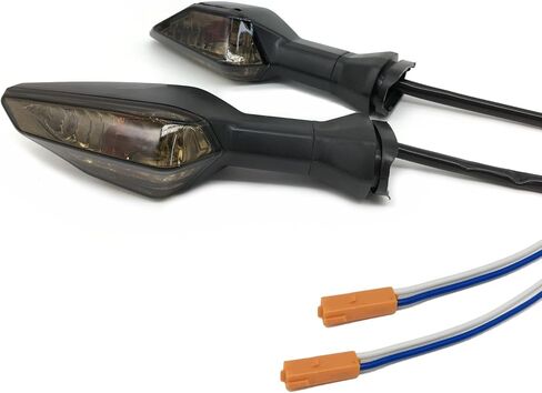 2Pcs Motorcycle Turn Signal Indicator Light Blinker Blub Lamp For KAWASAKI Ninja 250 300 400 500 650 ER-6N KLR 650 Blinker LampBulb (Smoke) in Saudi Arabia