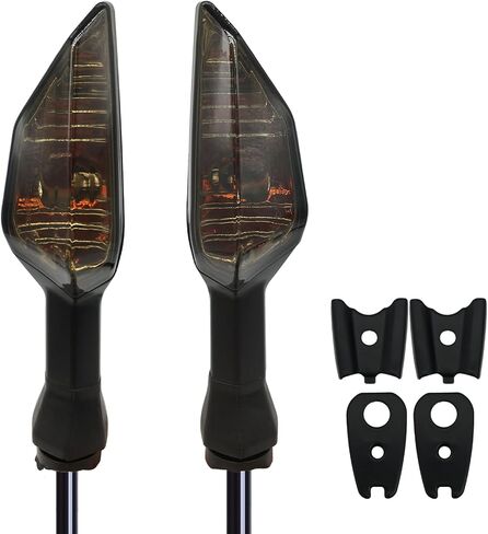2Pcs Motorcycle Turn Signal Indicator Light Blinker Blub Lamp For KAWASAKI Ninja 250 300 400 500 650 ER-6N KLR 650 Blinker LampBulb (Smoke) in Saudi Arabia