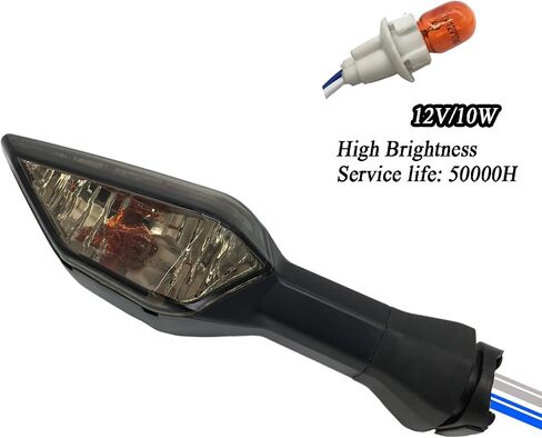 2Pcs Motorcycle Turn Signal Indicator Light Blinker Blub Lamp For KAWASAKI Ninja 250 300 400 500 650 ER-6N KLR 650 Blinker LampBulb (Smoke) in Saudi Arabia