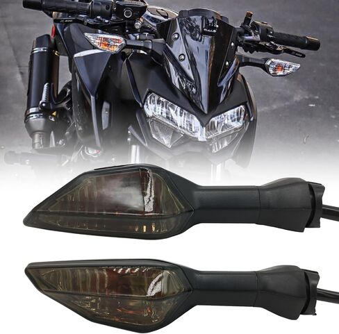 2Pcs Motorcycle Turn Signal Indicator Light Blinker Blub Lamp For KAWASAKI Ninja 250 300 400 500 650 ER-6N KLR 650 Blinker LampBulb (Smoke) in Saudi Arabia