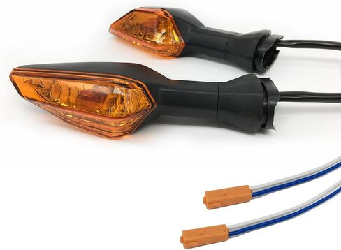 2Pcs Motorcycle Turn Signal Indicator Light Blinker Blub Lamp For KAWASAKI Ninja 250 300 400 500 650 ER-6N KLR 650 Blinker LampBulb (Smoke) in Saudi Arabia