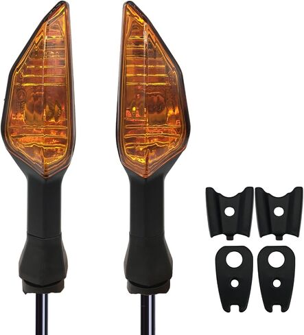 2Pcs Motorcycle Turn Signal Indicator Light Blinker Blub Lamp For KAWASAKI Ninja 250 300 400 500 650 ER-6N KLR 650 Blinker LampBulb (Smoke) in Saudi Arabia
