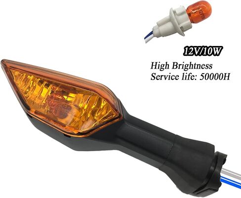 2Pcs Motorcycle Turn Signal Indicator Light Blinker Blub Lamp For KAWASAKI Ninja 250 300 400 500 650 ER-6N KLR 650 Blinker LampBulb (Smoke) in Saudi Arabia