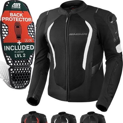 SHIMA MeshPro 2.0 Motorcycle Jacket Men AirForce Back Protector Armour Riding Summer Mesh Bikers Ventilated Lightweight in Kuwait