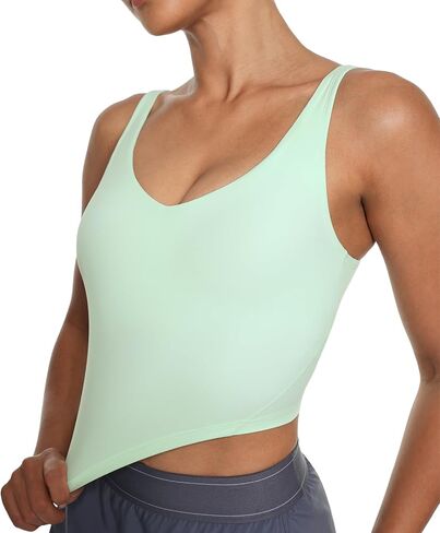 ukaste women النسبة الصغيرة v -neck محصول المربى أعلى الدبابات - تنس مخلل تجريب برا in Kuwait