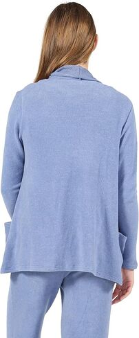 La Cera Women's Open Front Long Sleeve Sweeve Cleass Classic Sevents مريحة Cascase Cardigan in Kuwait