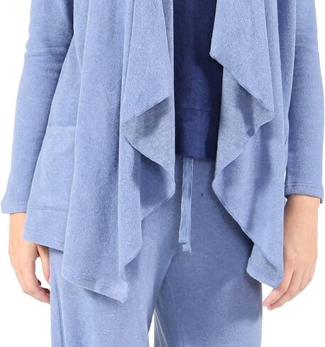 La Cera Women's Open Front Long Sleeve Sweeve Cleass Classic Sevents مريحة Cascase Cardigan in Kuwait