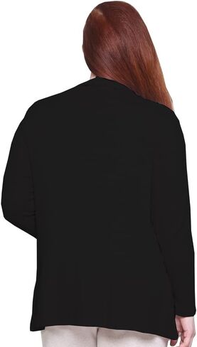 La Cera Women's Open Front Long Sleeve Sweeve Cleass Classic Sevents مريحة Cascase Cardigan in Kuwait