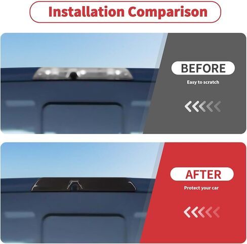 Linskip 3rd Brake Light Cover Compatible with 2021-2024 2025 Ford F150 Raptor, Rear High Centre Third Brake Guard for F150 Raptor Accessories(Smoke Dark) in Saudi Arabia